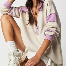 Free People We The Free Clean Prep Polo Pullover Size Large