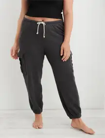 Aerie Baggy Lightweight Cargo Joggers Size XL Gray