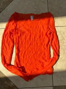 Urban Outfitters Orange Lace Top