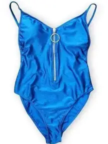 Blue Zipper Swimsuit, Women's Small [NWOT!]