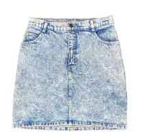 Vintage 90’s Cincinnati Kid Acid Wash Denim Mini Skirt