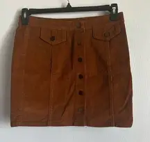 Blue Spice Brown Corduroy Skirt Casual