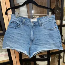 Abercrombie curve love 90s cut off denim shorts jean relaxed high waisted rise