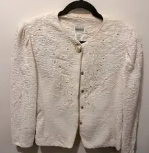 Leslie Fay lightweight adorned evening jacket as‎ 12 petite