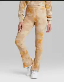 New 2X Wild Fable Hippie Waffle Knit Bell Bottom Pants PJ Bottoms Brown Tan  Co…