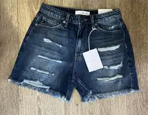 KanCan Jansen Ultra High Rise Boyfriend Denim Jean Shorts 5/26 New