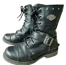 Harley-Davidson® Women's Monetta 7.75" Black Motorcycle Boots Size 8