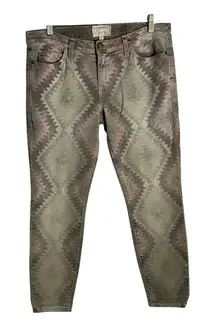 Current/Elliott Army Green Navajo Skinny Ankle Jeans Womens 30 USA