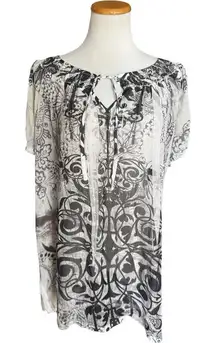 Womens Unity Beach Semi-Sheer Beach Swim Cover Up - Sz S