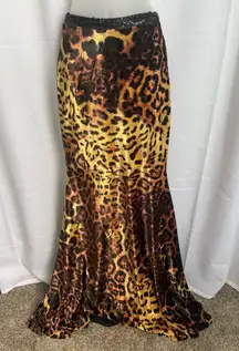 MacDuggal Leopard Print Prom Formal Beaded Animal SKIRT ONLY!‎ Two piece 0313