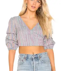 MAJORELLE Gabby Crop‎ Top Rainbow Open Back size Extra Small