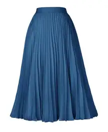 GRACE KARIN Women High Elastic Waist Pleated Chiffon Skirt Midi Swing A-line Ski