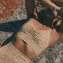 💕SPELL &amp; THE GYPSY💕 Wild Thing Crop Top ~ Mustard Yellow Cheetah Small S NWT