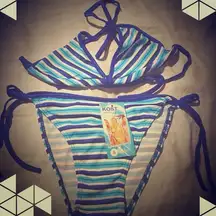 ☀️Shades of Blue 2 piece bikini NWT Small