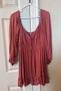 Rust Colored Long Sleeve Dress