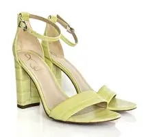 Sam Edelman Yaro Block Heel Sandal Green Size 8‎ Open Toe Spring Pastel
