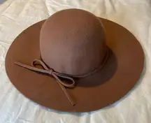 Tan Wool Floppy Hat