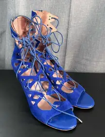 Joie Cobalt Caged Gladiator Heels