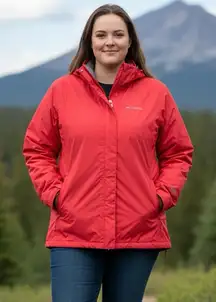 Columbia Arcadia ll Red Rain Jacket Sz 2X