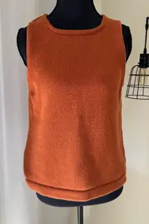 J.Crew Burnt Orange Sleeveless Knit Top – Size Small