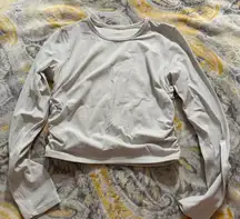 Lululemon all it takes ribbed long sleeve light vapor size 6