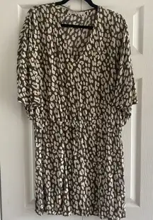 Seafolly Australia kaftan swim‎ coverup dress leopard print size small