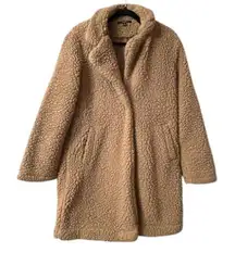 Papaya Sherpa Coat S Champagne Beige Minimalist Warm Neutral‎ Urban Cozy