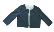 Anthropologie Pins & Needles cropped black open blazer sz M