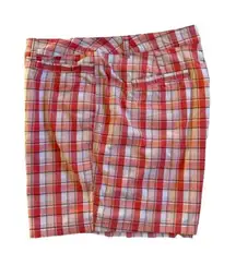 Women's St. John's Bay Red White Plaid Shorts Size 20W