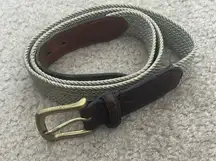 Vintage COACH Belt Genuine Leather & Canvas Men’s Belt 3771 Tan Size 38