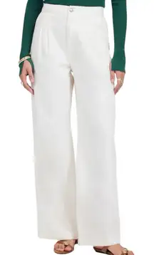 NWT Madewell Harlow Wide Leg Trouser Jeans Airy Denim Pleated VTG Canvas Size 33