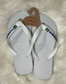 White Flip Flops