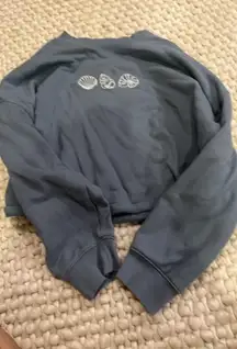 Wild Fable Blue Cropped Sweatshirt