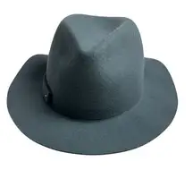 Anthropologie Women's Blue Wool Fedora Hat One Size Travel Friendly