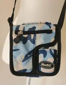 Mudd Vintage 90s  Hand Blue Camo Crossbody Bag Purse Y2K Limited Edition Flaws