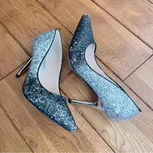 Jimmy Choo Romy Glittered 2 Toned embellished pumps size 37