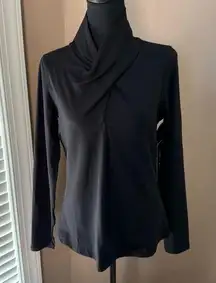 Yogalicious Lux Women’s Black Cross neck Top Size Medium