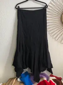 RARE Vintage Faded Glory Whimsygoth Gothic ruffle asymmetrical handkerchief hem maxi skirt Can be worn low or high rise Size 10/M (true to size)- measurements in pics #whimsigoth #steampunk #boho #cyber #western