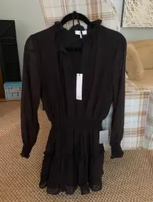 Nwt Black Ruffle Tier Dress