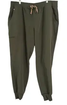 Figs Women’s Olive Green Zamora Jogger Scrub Pants Size XXL Petite Style 1000208