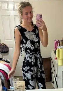 Black and white jumpsuit 