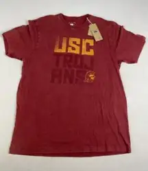 USC University Of Southern California Trojans Red And Yellow Tee Shirt Large NEW