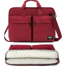 Kings long  15.6" Laptop Shoulder Bag Sleeve, Slim Shockproof Computer Case RED