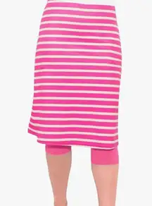 Pink White Skirt Leggings Modest Casual Comfort Stretchy Swim Workout Athletic