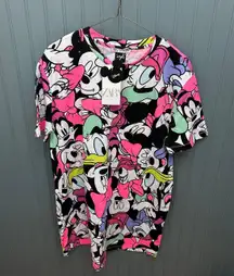 Zara Disney Mickey Mouse & Friends Graphic T-Shirt Dress‎ Women's Medium NWT