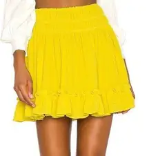 Tularosa Yellow Chiffon Mini Skirt Size Small