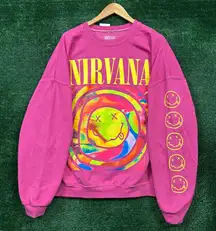 Nirvana Nevermind Grunge Band Oversized Crewneck Sweater Size L/XL