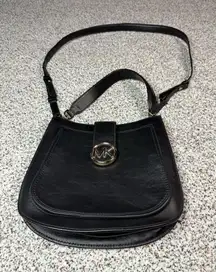 Michael Kors Gabby Small Hobo Crossbody Bag Black Leather Women's​​