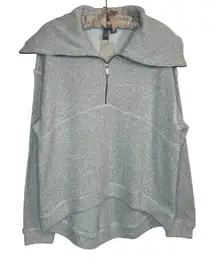 NWT Sweaty Betty M Restful Boucle 1/2 Zip Shawl Collar Sweatshirt Soft Sweater