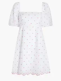 Hill House The Matilda Mini Dress in Cherry Organza Dot Size: L